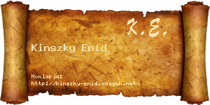 Kinszky Enid névjegykártya